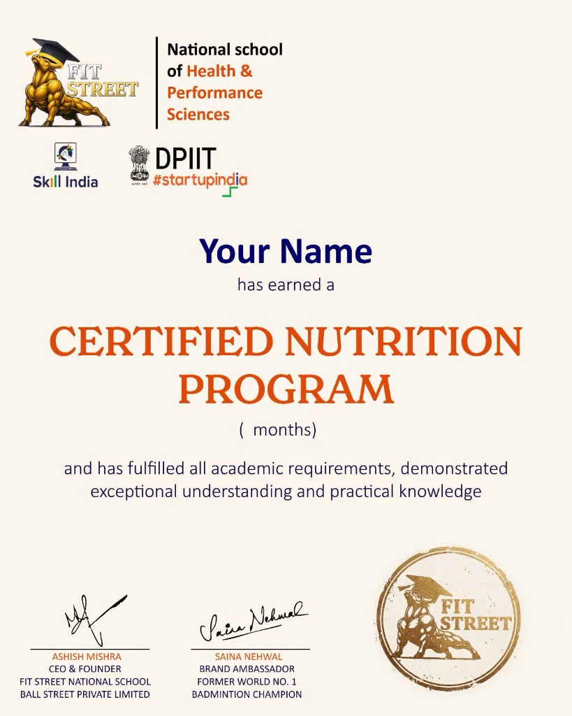 FitStreet National School Official Certificate of Completion